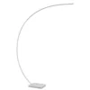 Lindby Lámpara de pie LED arqueada Kendra, blanca, aluminio, altura 180cm