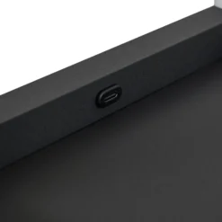 Lindby Lámpara de pie LED Birta, estantería, 155 cm, negro, metal