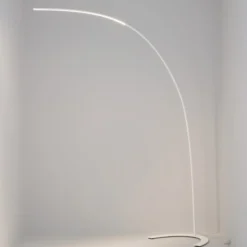 Lindby lámpara de pie LED Danua, blanca, metal, altura 200cm