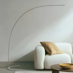 Lindby lámpara de pie LED Danua, plata, metal, altura 200cm