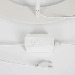 Lindby lámpara de pie LED Danua, blanca, metal, altura 200cm
