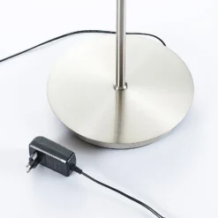 Lindby lámpara de pie LED Darion, gris, metal, atenuable, 180cm