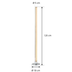 Lindby Lámpara de pie LED Hadis, RGB, control remoto, blanco, 120 cm