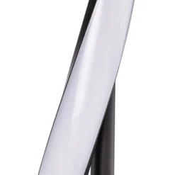 Lindby Lámpara de pie LED Munja, negra, de metal, atenuable