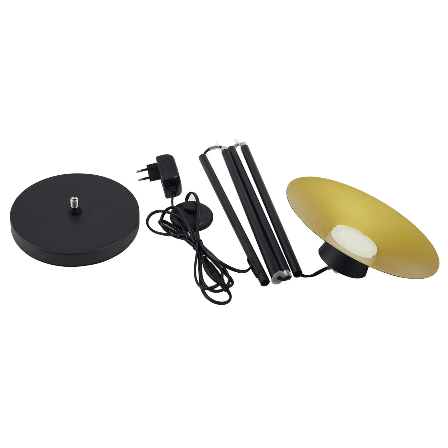 Lindby Lámpara de pie LED Norvind, negro, metal, 1 luz