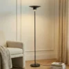 Lindby Lámpara de pie LED Norvind, negro, metal, 1 luz