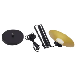 Lindby Lámpara de pie LED Norvind, negro, metal, 1 luz