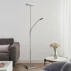 Lindby Lámpara de pie LED Sumani, angular, níquel, altura 180 cm