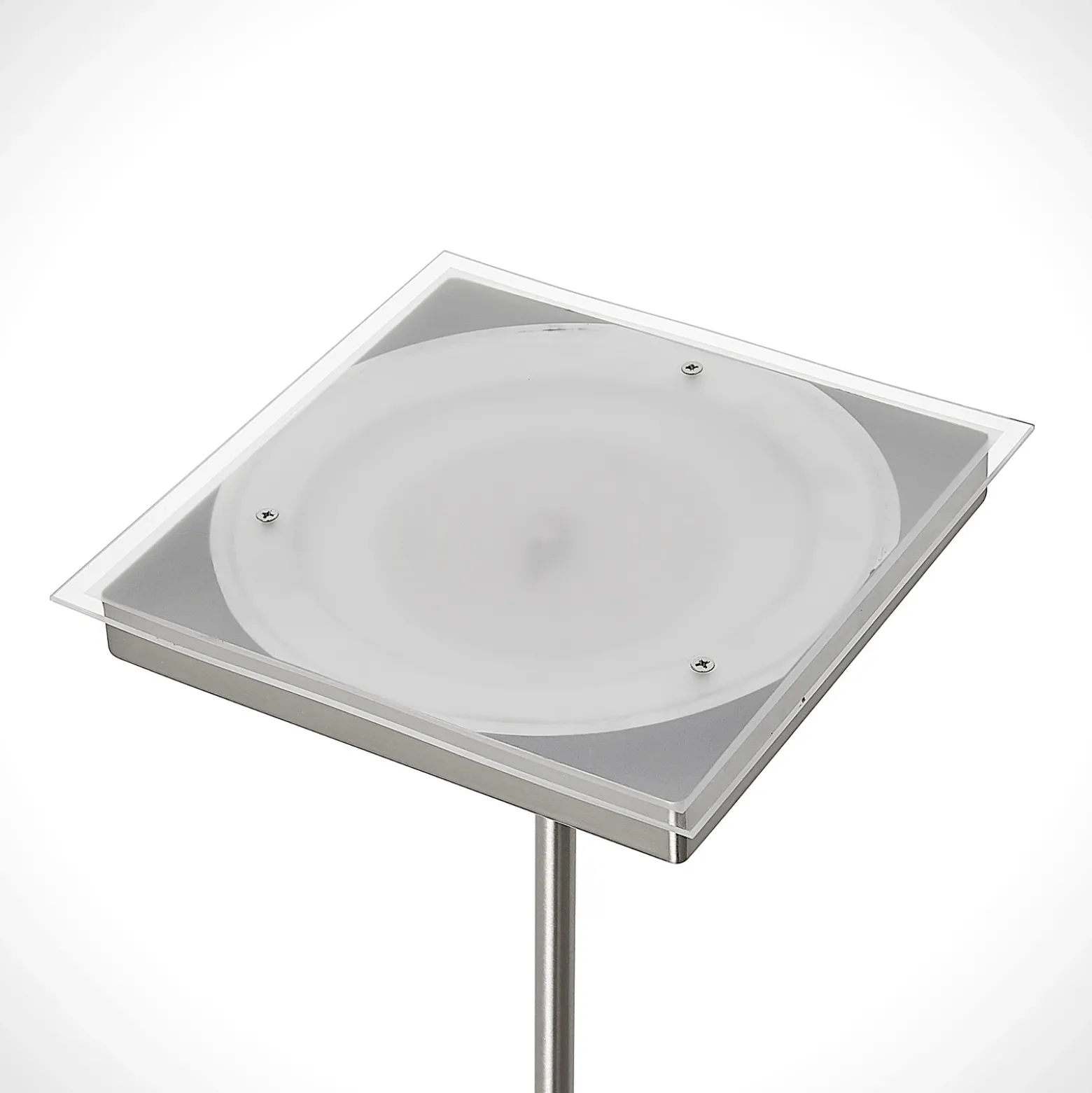 Lindby Lámpara de pie LED Sumani, angular, níquel, altura 180 cm