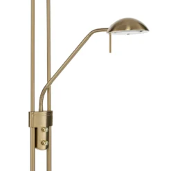 Lindby lámpara de pie LED Yveta, latón, metal, atenuable, 183cm