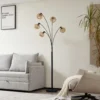 Lindby lámpara de pie Lielle, bambú natural, 5 luces, 190 cm