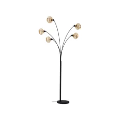 Lindby lámpara de pie Lielle, bambú natural, 5 luces, 190 cm