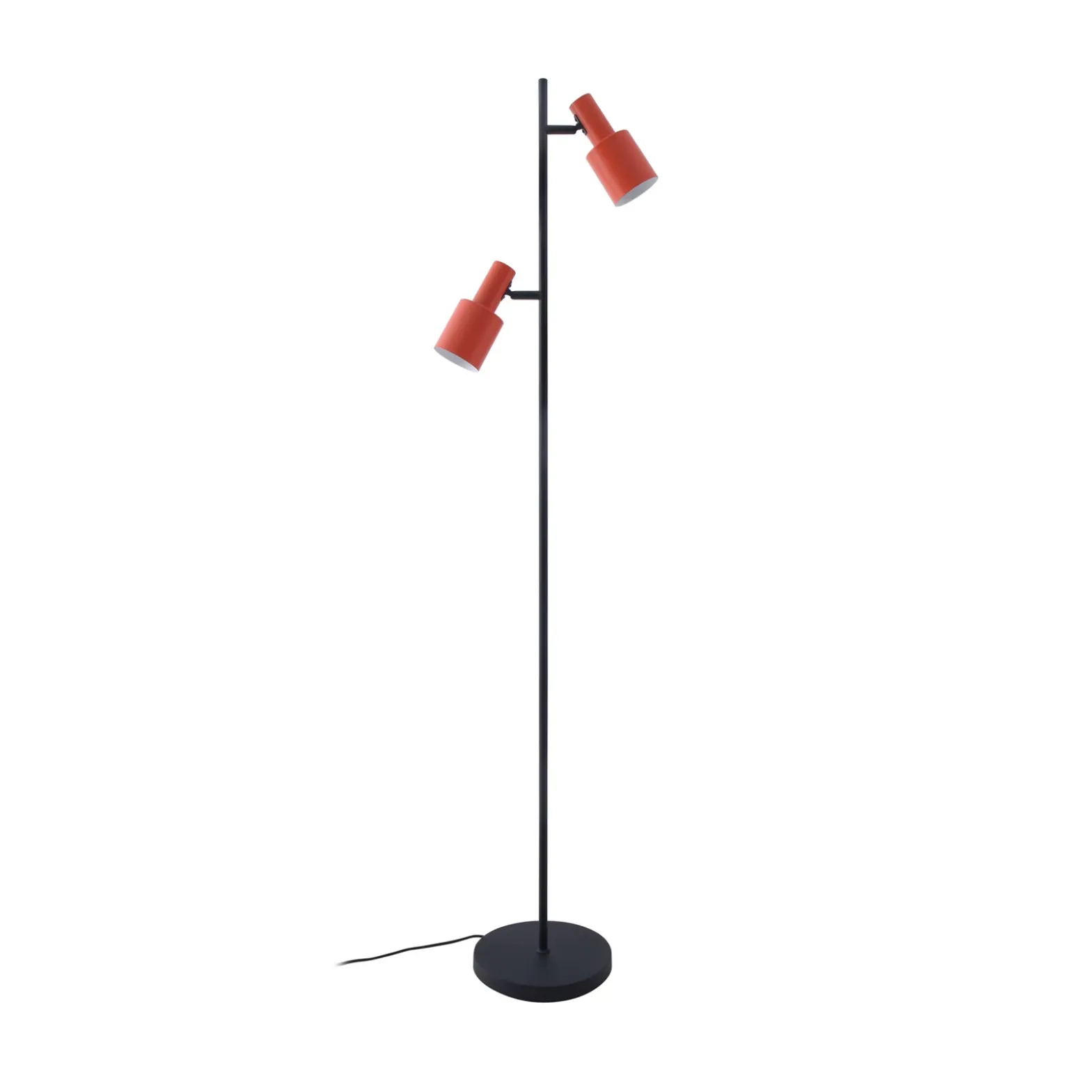 Lindby lámpara de pie Ovelia, naranja/negro, metal, E27