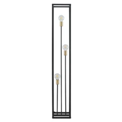 Lindby lámpara de pie Tiliane, negra, metal, 3 luces, 153cm