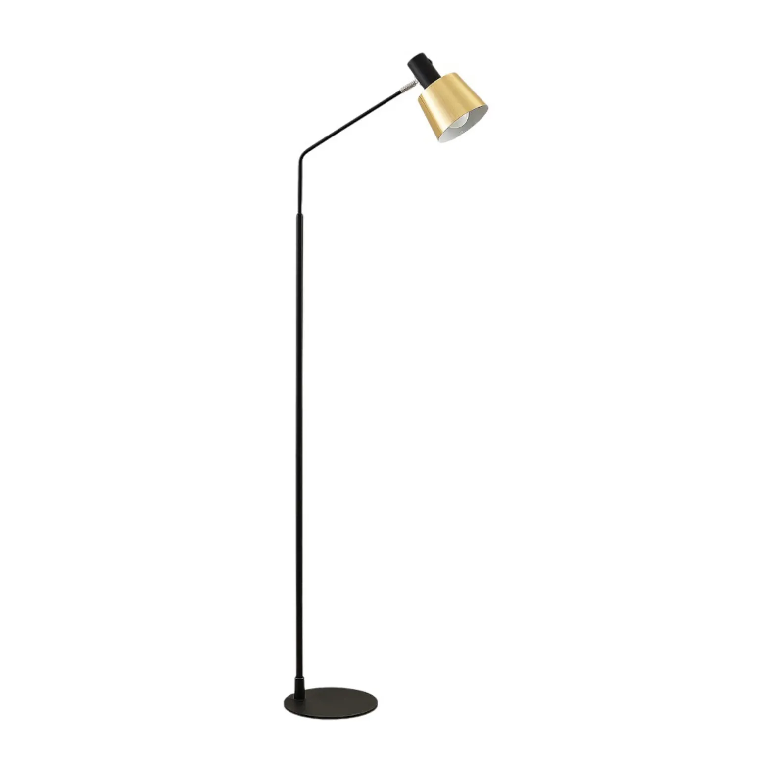 Lindby lámpara de pie Vlada, 144 cm, latón, negro, metal