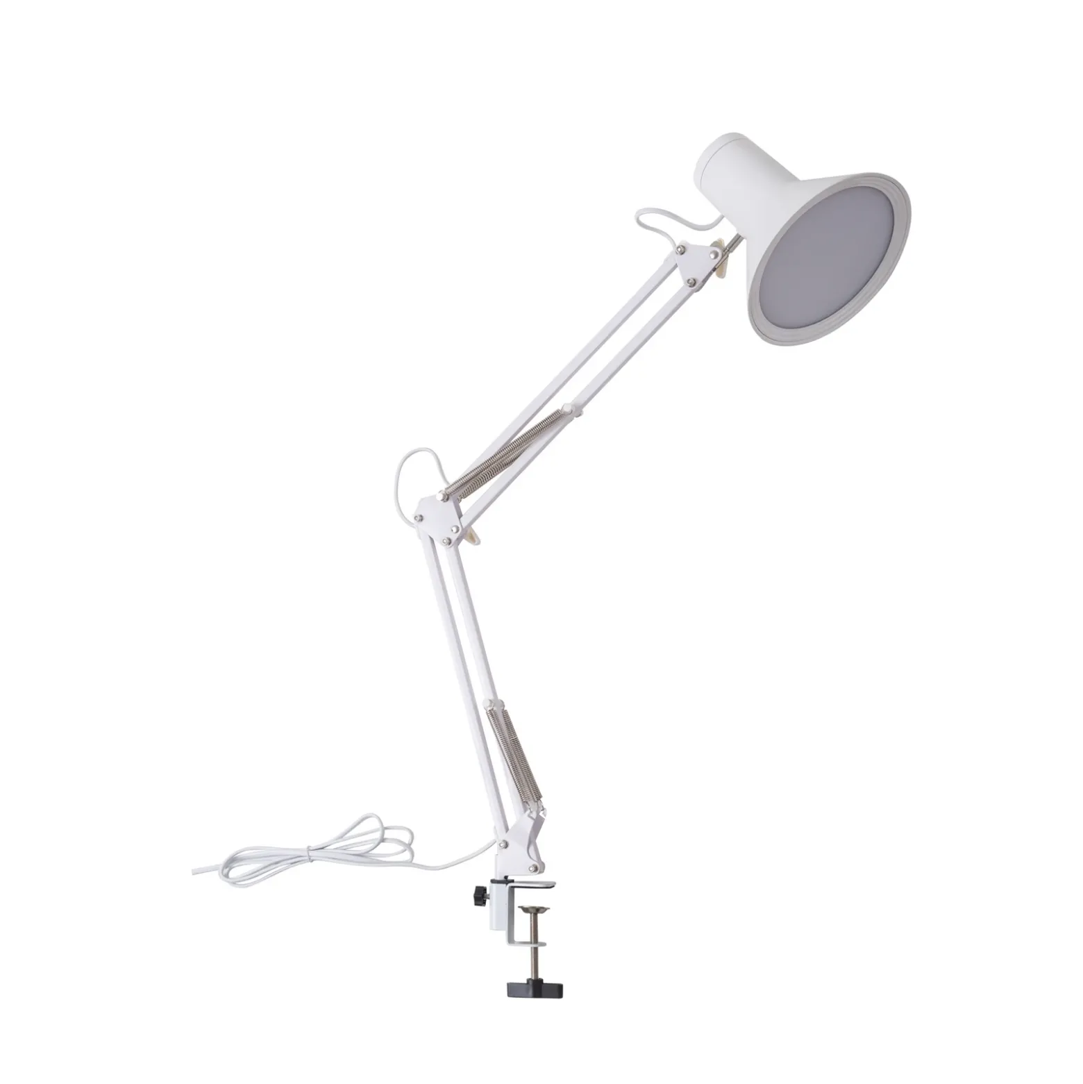Lindby lámpara de pinza LED Undra, blanca, metal, regulable