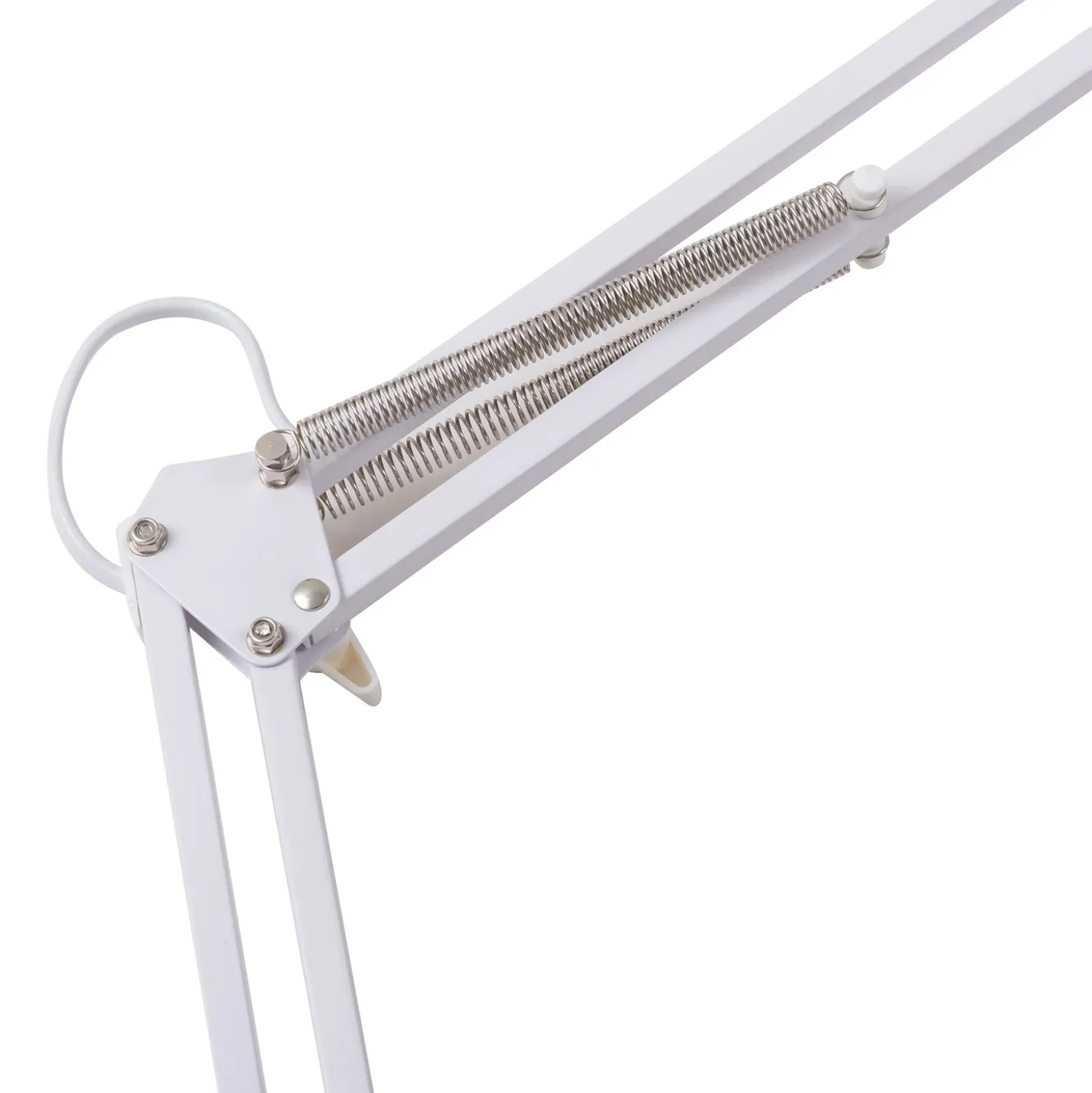 Lindby lámpara de pinza LED Undra, blanca, metal, regulable
