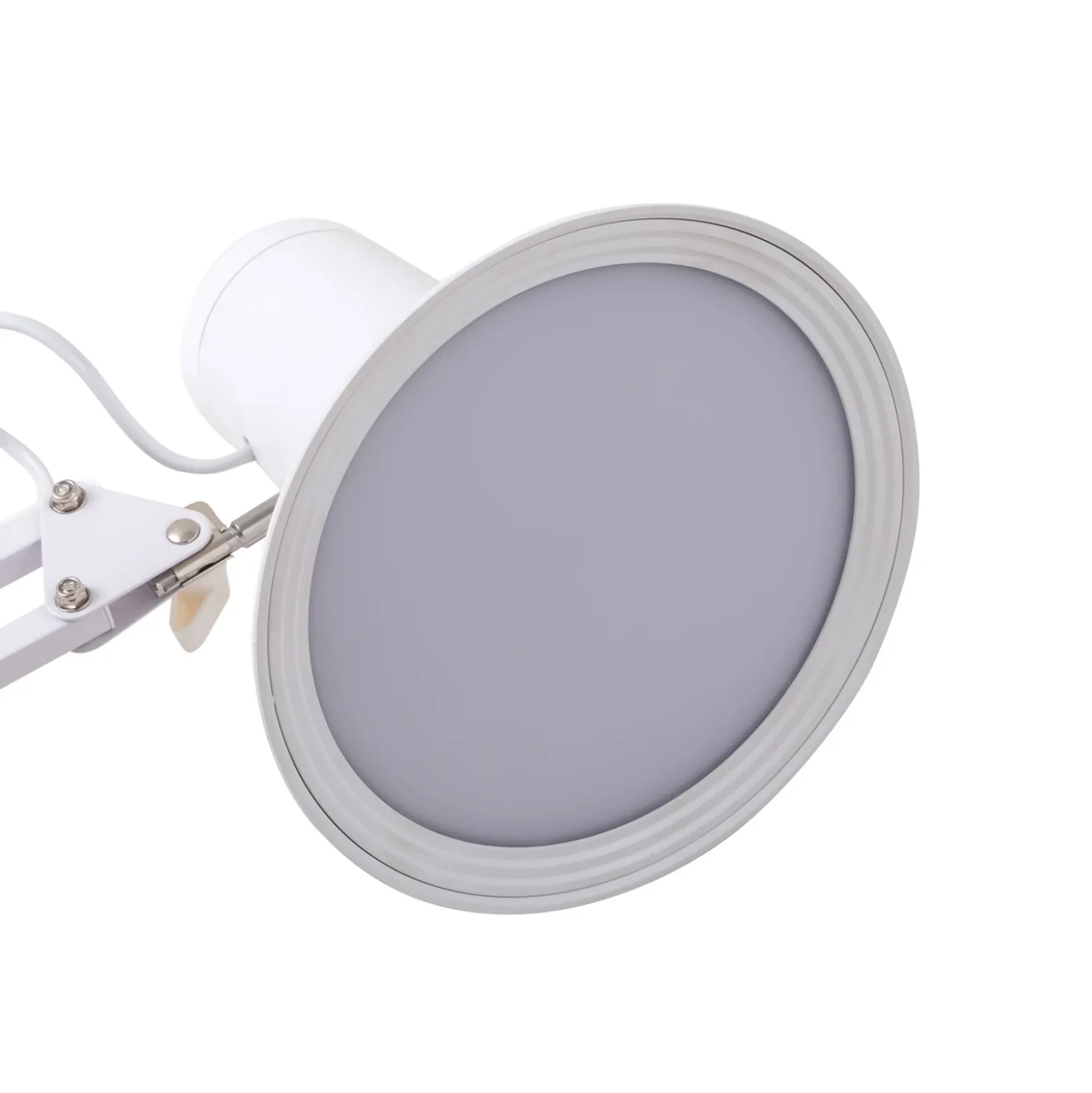 Lindby lámpara de pinza LED Undra, blanca, metal, regulable
