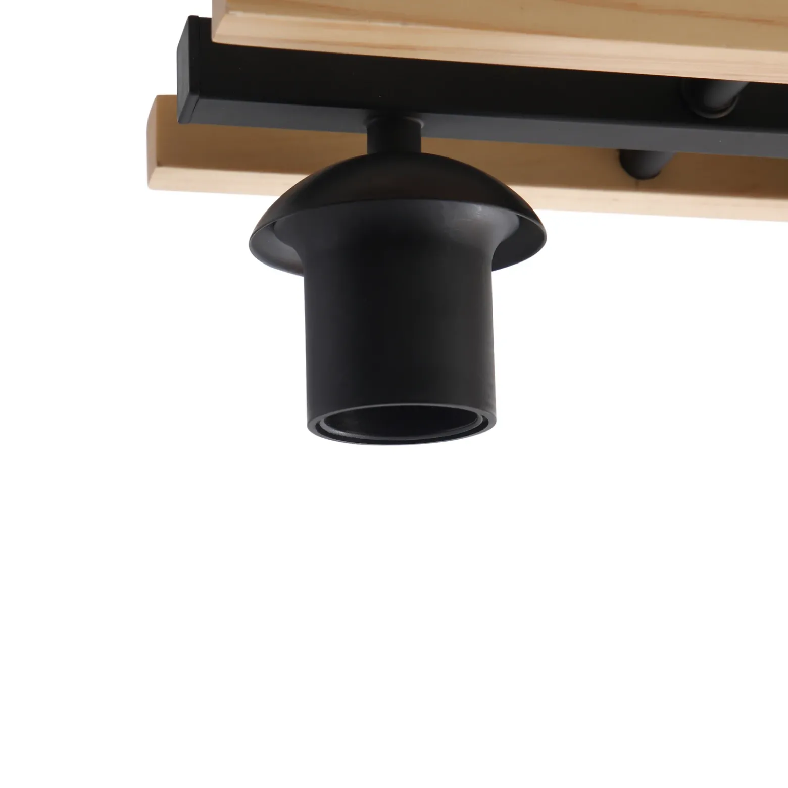 Lindby lámpara de techo Enrique, ámbar, 3 luces, cristal, madera, E27