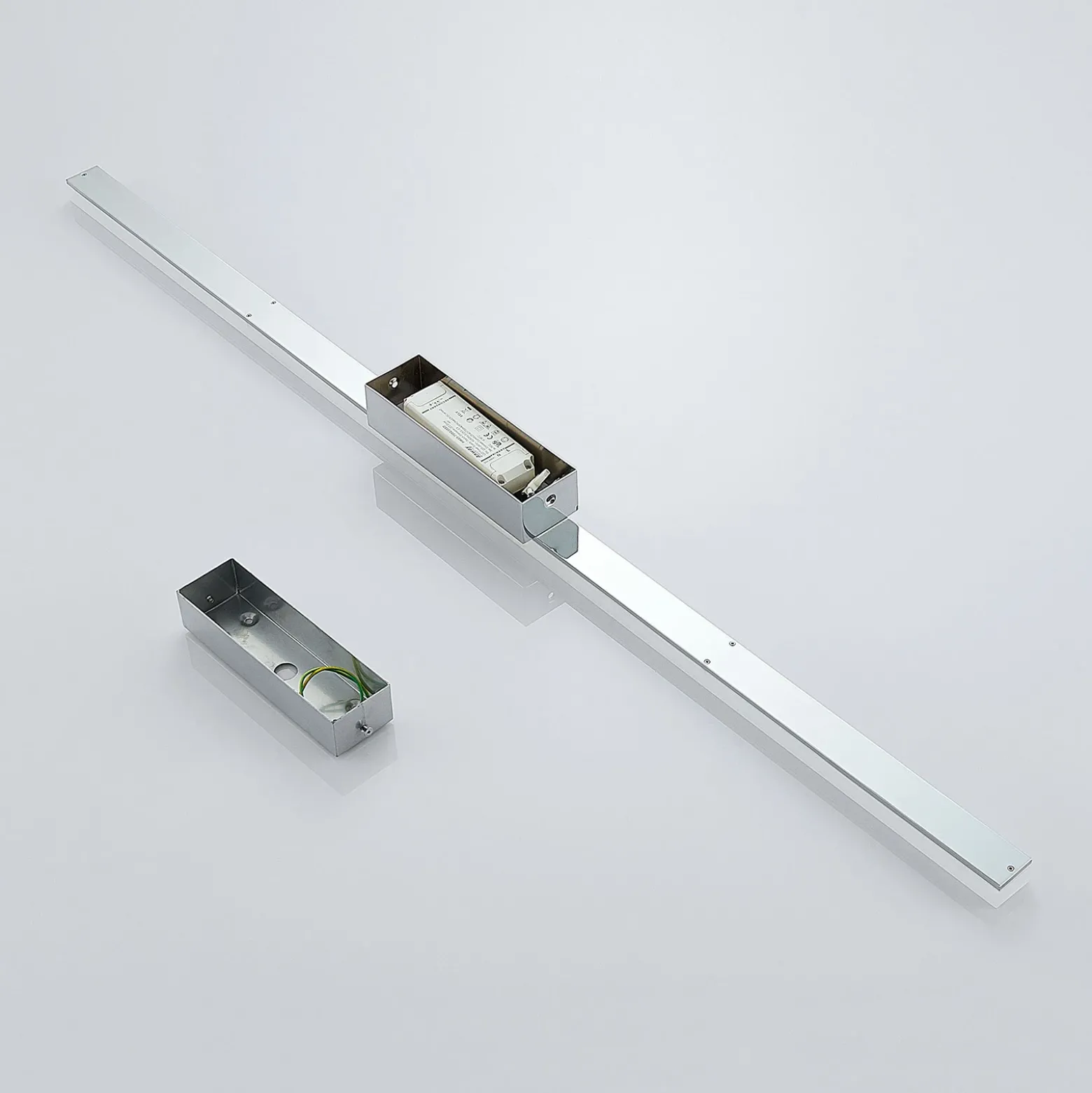 Lindby Lámpara de techo LED para baño Levke, 116 cm, atenuable, IP44
