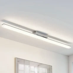Lindby Lámpara de techo LED para baño Levke, 100 cm, atenuable, IP44