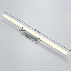 Lindby Lámpara de techo LED para baño Levke, 100 cm, atenuable, IP44