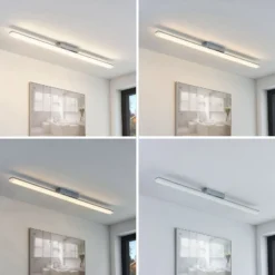 Lindby Lámpara de techo LED para baño Levke, 100 cm, atenuable, IP44