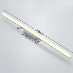 Lindby Lámpara de techo LED para baño Levke, 116 cm, atenuable, IP44