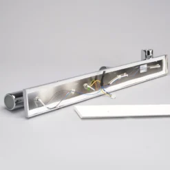 Lindby lámpara de techo para baño Dejan, 85 cm, 4 luces, cromo, IP44