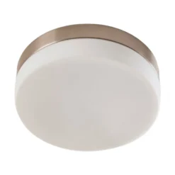 Lindby lámpara de techo para baño Amilia, Ø 18 cm, E27, níquel, cristal
