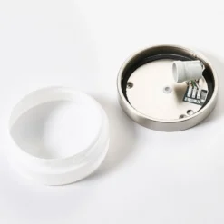 Lindby lámpara de techo para baño Amilia, Ø 18 cm, E27, níquel, cristal