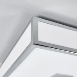 Lindby lámpara de techo para baño Eniola, 30 cm, blanco/gris, IP44