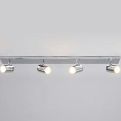 Lindby lámpara de techo para baño Dejan, 85 cm, 4 luces, cromo, IP44