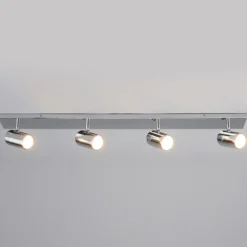 Lindby lámpara de techo para baño Dejan, 85 cm, 4 luces, cromo, IP44