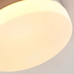 Lindby lámpara de techo para baño Amilia, Ø 18 cm, E27, níquel, cristal