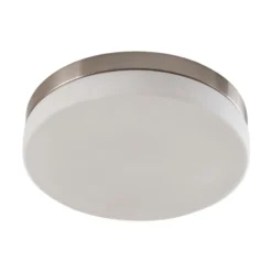 Lindby lámpara de techo para baño Amilia, Ø 30 cm, E27, níquel, cristal