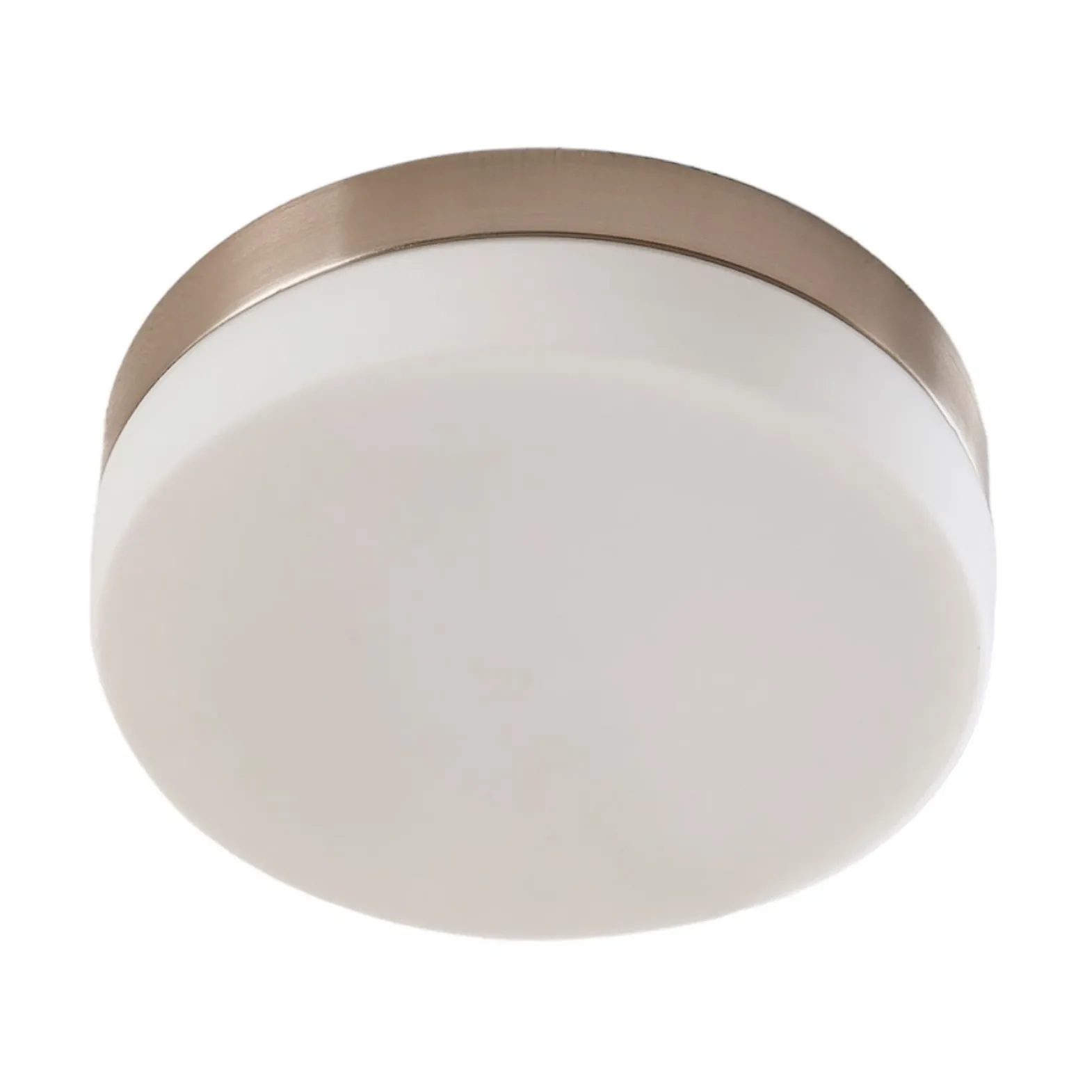 Lindby lámpara de techo para baño Amilia, Ø 23,5 cm, E27, níquel, cristal