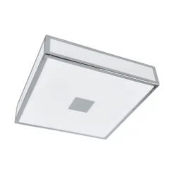 Lindby lámpara de techo para baño Eniola, 30 cm, blanco/gris, IP44