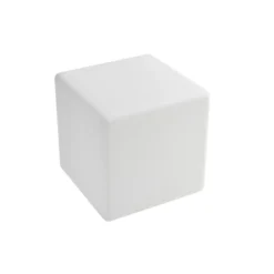 Lindby Lámpara exterior LED recargable Cubara, RGB, cubo, plástico
