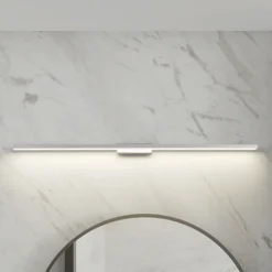 Lindby lámpara LED para espejo cuarto de baño Alenia, 120 cm, IP44, gris