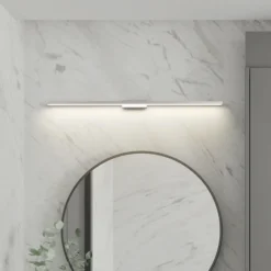 Lindby lámpara LED para espejo cuarto de baño Alenia, 120 cm, IP44, gris