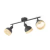 Lindby Lonnaris foco, ratán, 3 luces, alargado