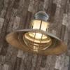 Lindby Louisanne lámpara colgante, Ø35cm, gris-verde, metal, vidrio