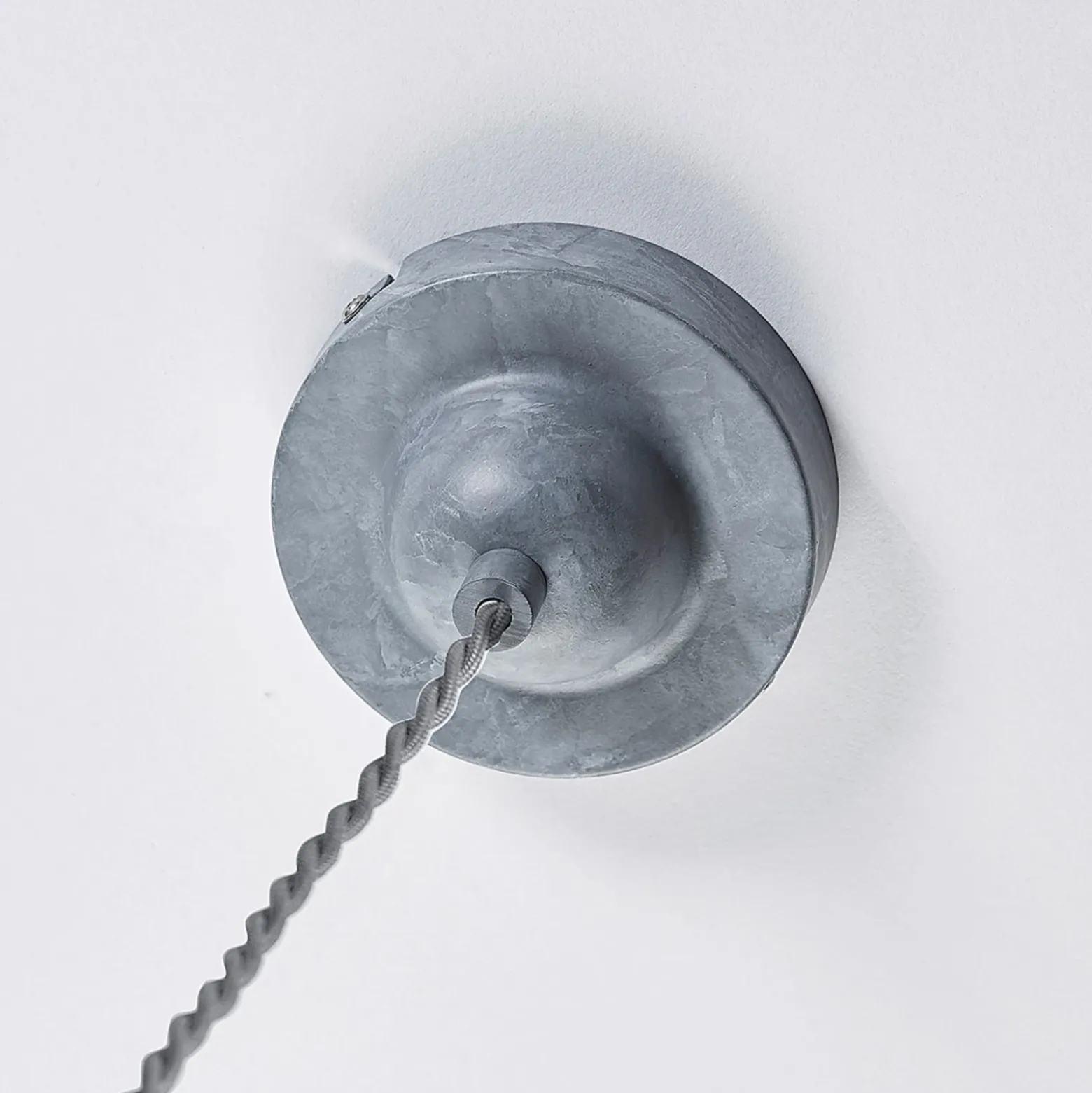 Lindby Louisanne lámpara colgante, Ø35cm, gris-verde, metal, vidrio