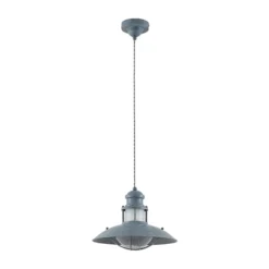 Lindby Louisanne lámpara colgante, Ø35cm, gris-verde, metal, vidrio