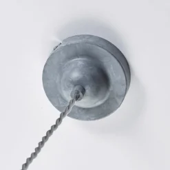Lindby Louisanne lámpara colgante, Ø35cm, gris-verde, metal, vidrio