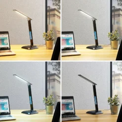 Lindby Ludmilla lámpara de mesa LED display, negro