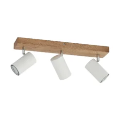 Lindby Maniva downlight de techo, 44 cm, 3 luces, blanco, GU10