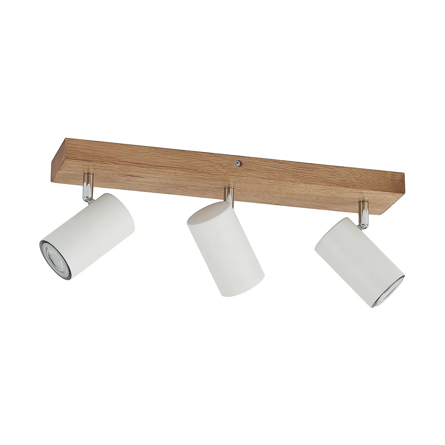 Lindby Maniva downlight de techo, 44 cm, 3 luces, blanco, GU10