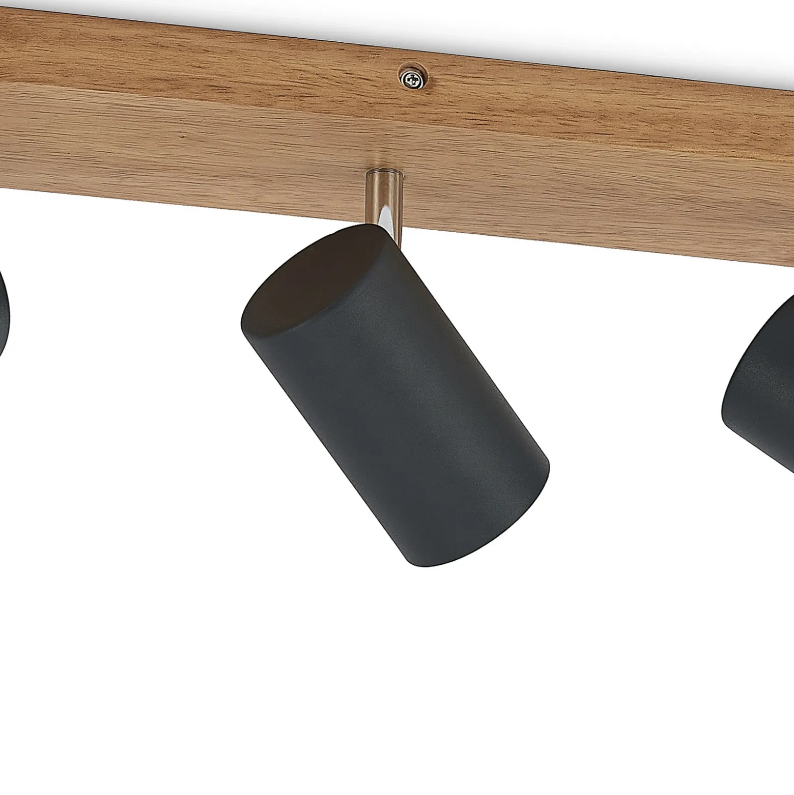 Lindby Maniva downlight de techo, 44cm, 3 luces, negro, GU10
